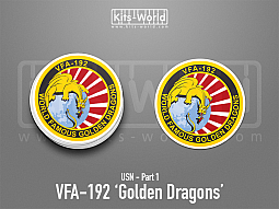 Kitsworld SAV Sticker - US Navy - VFA-192 Golden Dragons 